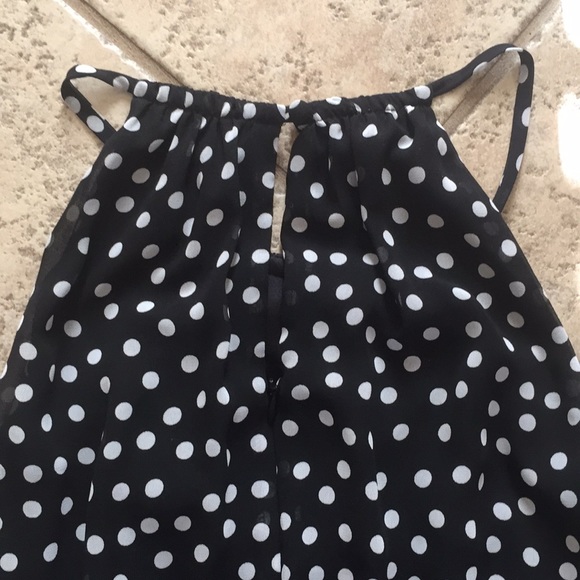 WHBM High Low Black Polka Dot Dress 2 - Picture 7 of 7
